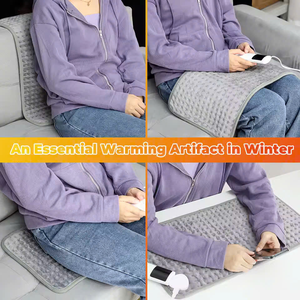 Electric Heating Pad with Controller, Safe Materials, Easy-to-Clean Design and Foldable Portability