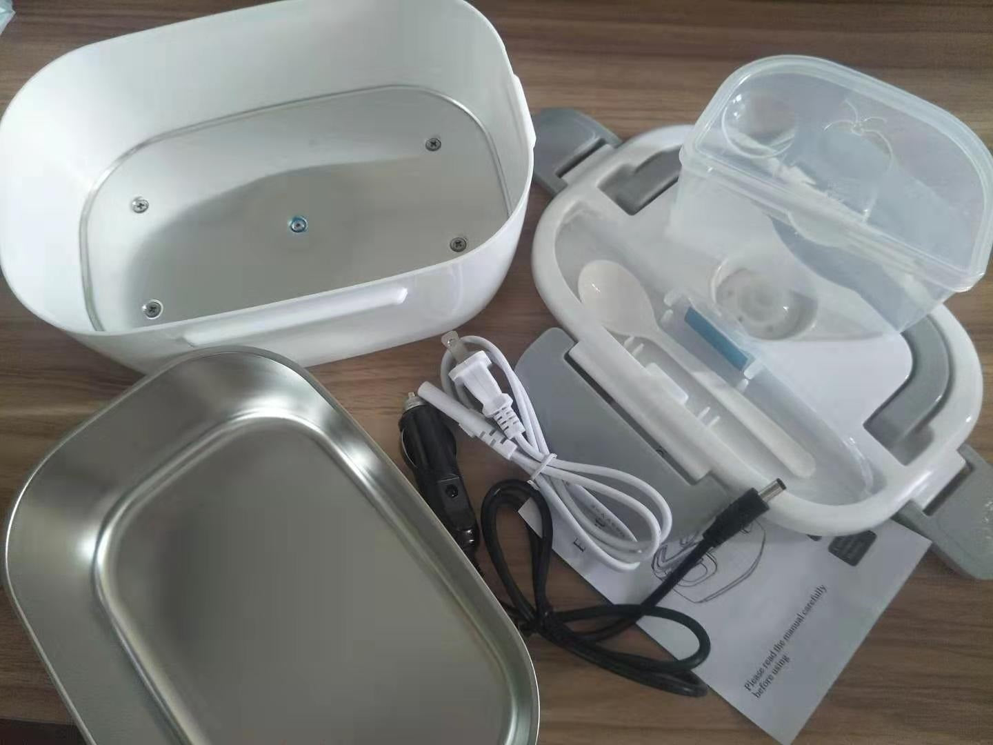 Electric Lunch Box -  Portable Food Warmer - Leakproof Stainless Steel Container & Insulated Bag
