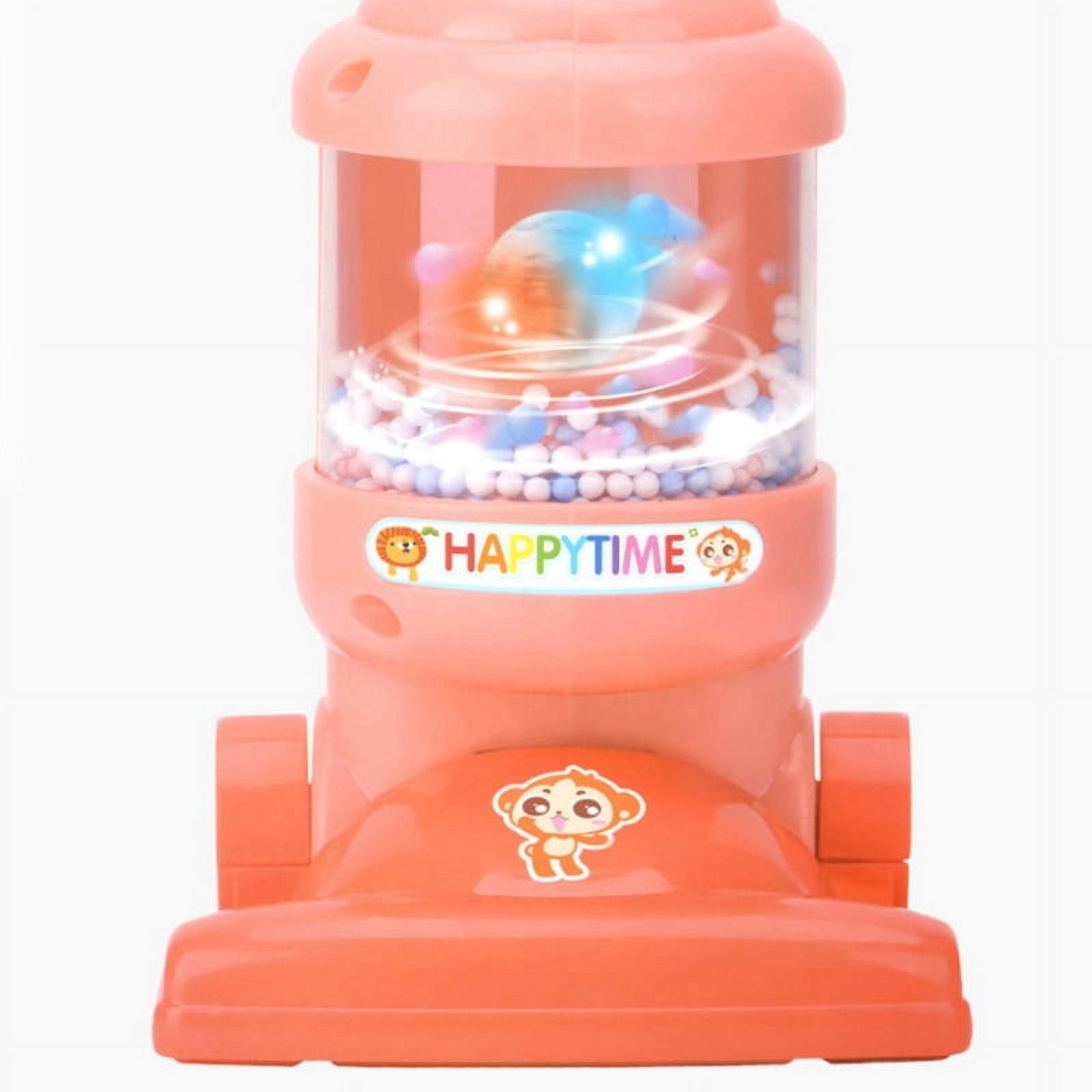 Electric Mini Vacuum Cleaner Toy with Flashing Lights, 90° Folding, Rotating Beads While Pushing, Safe for Ages 3+