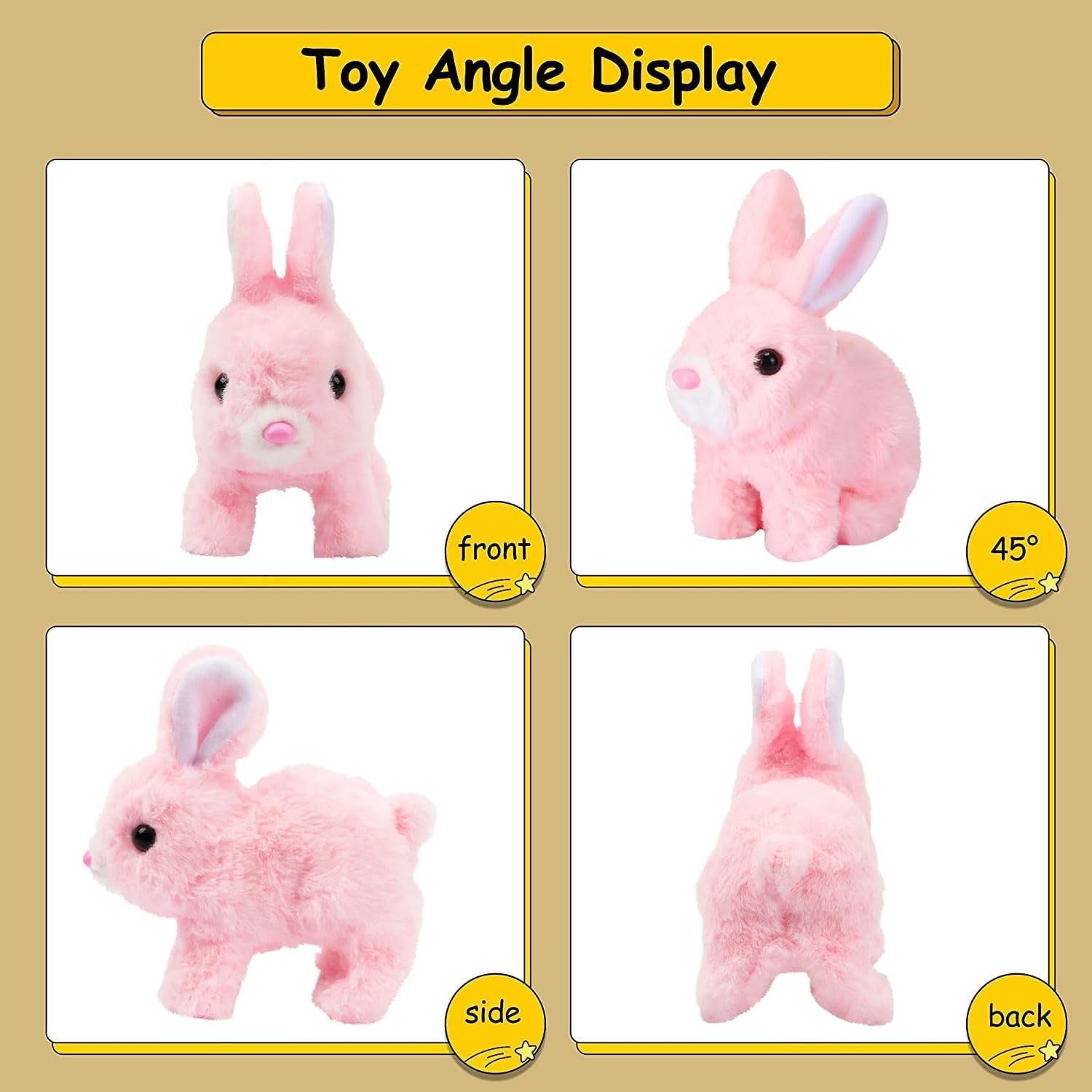 Electronic Hopping Bunny Toy with Dynamic Parts, Cotton Skin, Thrilling Sound - Safe for All Ages