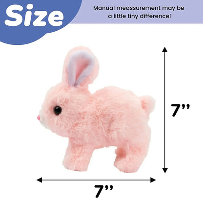 Electronic Hopping Bunny Toy with Dynamic Parts, Cotton Skin, Thrilling Sound - Safe for All Ages