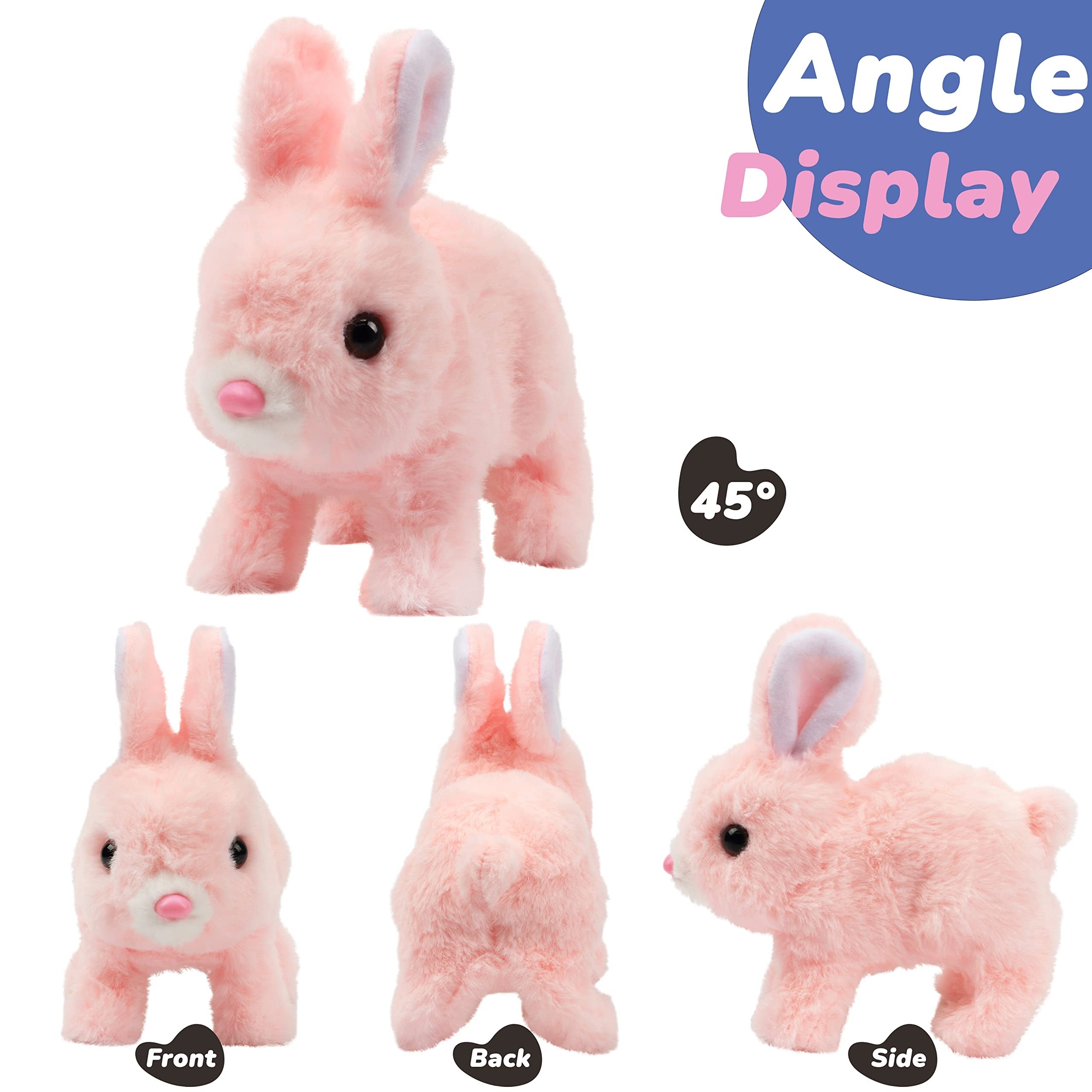 Electronic Hopping Bunny Toy with Dynamic Parts, Cotton Skin, Thrilling Sound - Safe for All Ages