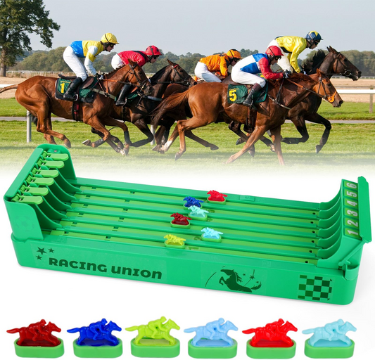 Electronic Horse Race Board Game with 6 Horses, Battery Powered Machine, Safe for Ages 3+