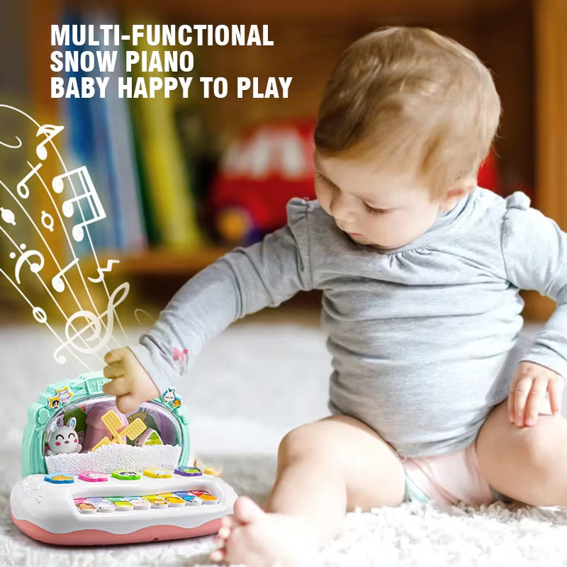 Electronic Piano Toy with Colorful Lights, Adorable Design and Music Skill Development, Safe for Ages 3+