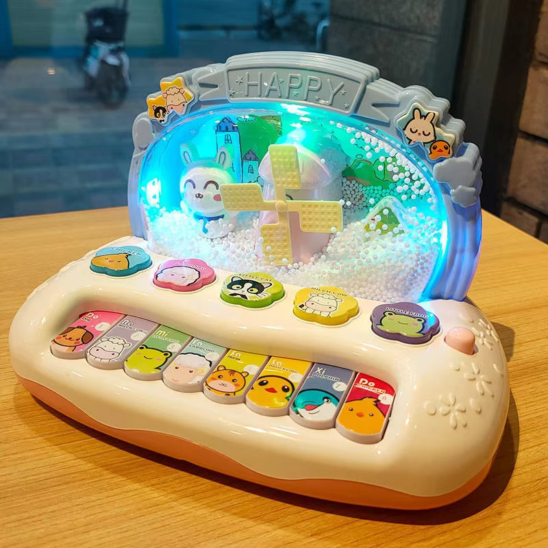 Electronic Piano Toy with Colorful Lights, Adorable Design and Music Skill Development, Safe for Ages 3+