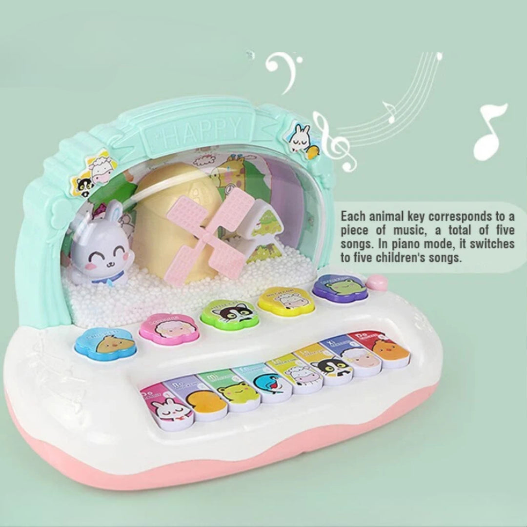 Electronic Piano Toy with Colorful Lights, Adorable Design and Music Skill Development, Safe for Ages 3+