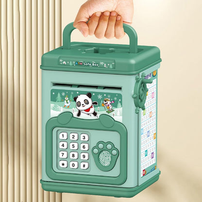 Electronic Piggy Bank toy with Fingerprint, Password and Voice Guidance, Safe for Ages 3+