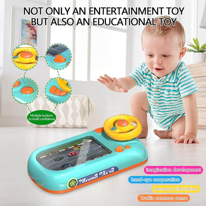 Electronic Racing Car with Steering Wheel Control and Realistic Sounds, Safe for Ages 3+