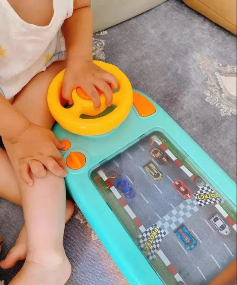 Electronic Racing Car with Steering Wheel Control and Realistic Sounds, Safe for Ages 3+
