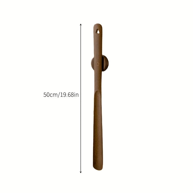 ErgoGrip Extra-Long Shoe Horn With Heel Shaper, Magnetic Wall Mount, Hanging Hole, Decorative Design