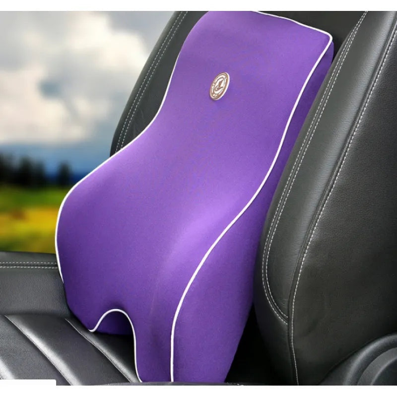 Ergonomic Memory Foam Lumbar and Neck Support Cushion Set