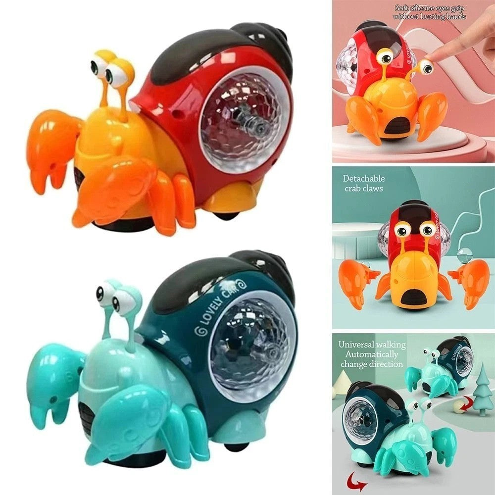 Escape Crawling Crab with Obstacles Sensors, Led Lights, Music, Safe for Ages 3+