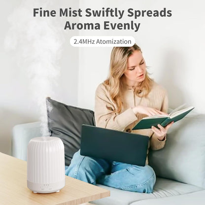 Essential Oil Diffuser and Humidifier with Aromatherapy Function, Night Light Featuring 3 Brightness Levels
