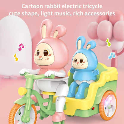 Exciting Electric Tricycle with Music and Lights, Cute Cartoon Rabbit Design, Safe for Ages 1+