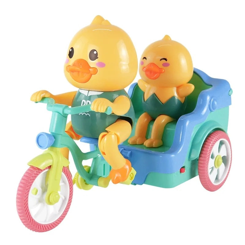 Exciting Electric Tricycle with Music and Lights, Cute Cartoon Rabbit Design, Safe for Ages 1+