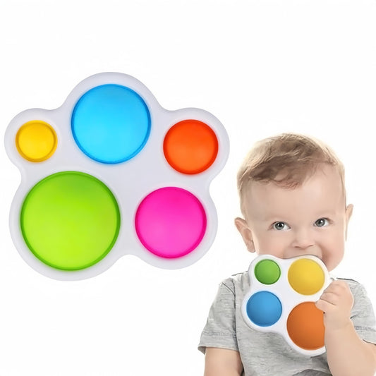 Exercise Board: Colorful Infant Toy with Multiple Silicone Bubble Sizes, Safe for Ages 6+ Months