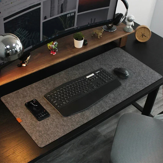 Extra Large Felt Desk Mat – Pad Protector for Office Keyboard & Mouse with Non-Slip Base, Slim Easy-to-Use Design