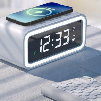 2-in-1 Alarm Clock with Wireless Charging