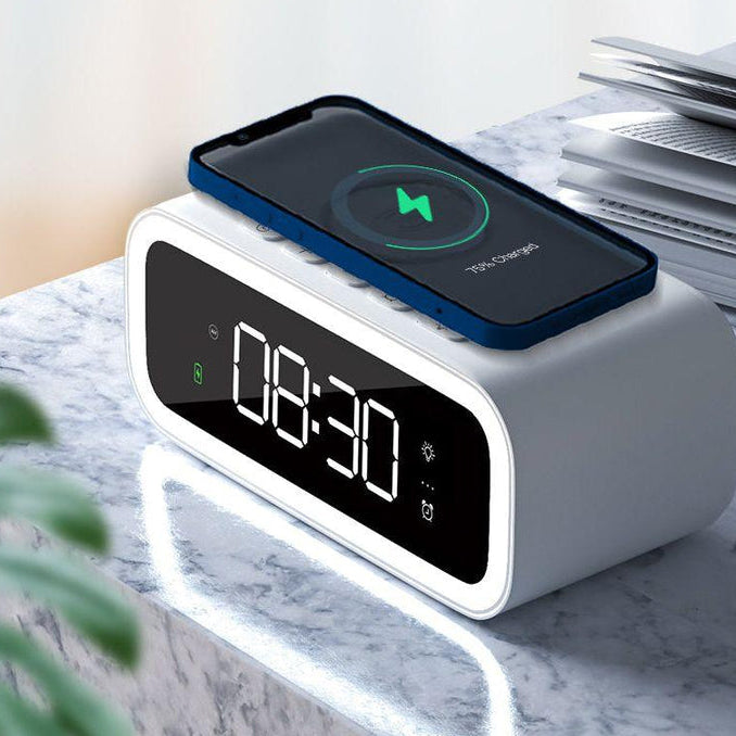 2-in-1 Alarm Clock with Wireless Charging