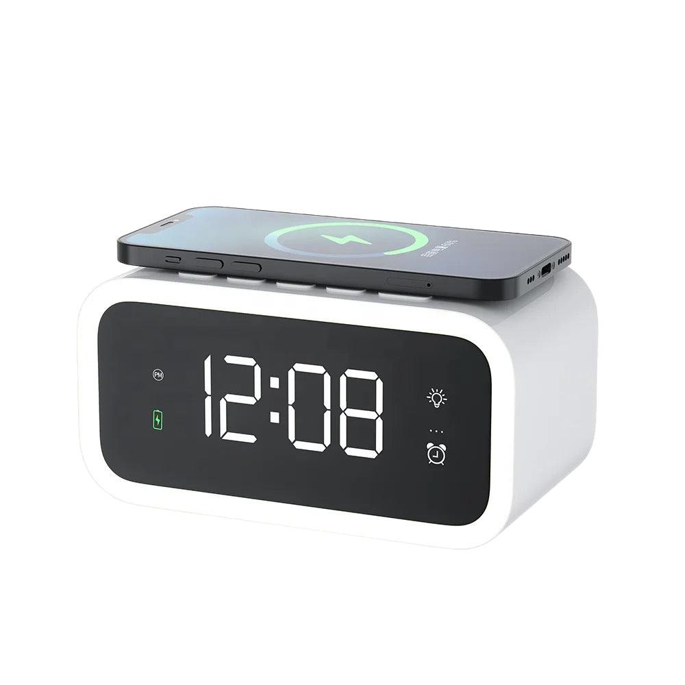2-in-1 Alarm Clock with Wireless Charging