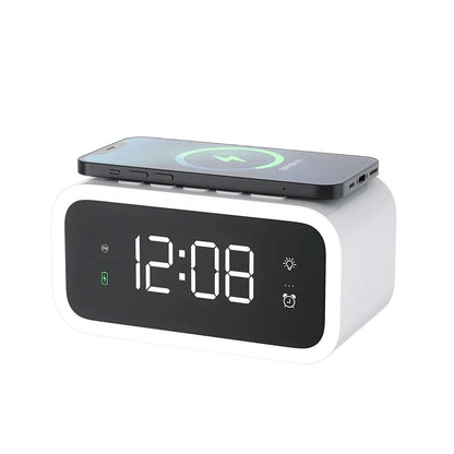 2-in-1 Alarm Clock with Wireless Charging