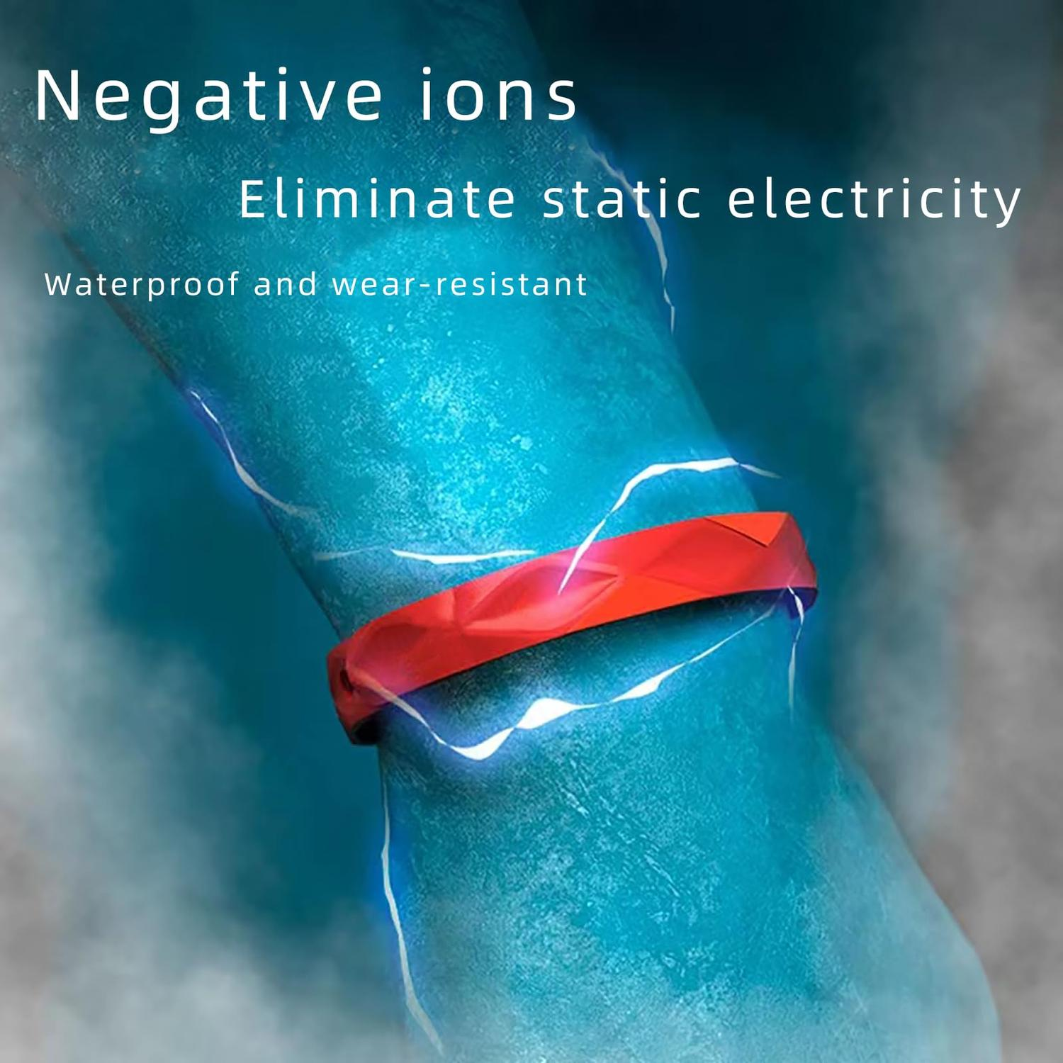 Far Infrared Anti Static Negative Ion Bracelet - Waterproof Silicone Lovers Bracelet Anti Fatigue, Sports Wristband