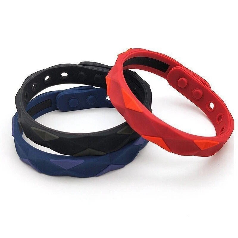 Far Infrared Anti Static Negative Ion Bracelet - Waterproof Silicone Lovers Bracelet Anti Fatigue, Sports Wristband