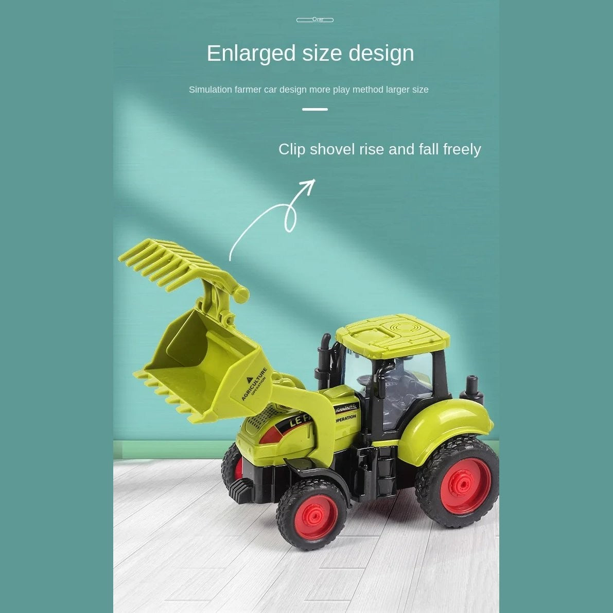 Farm Adventure Tractor Toy with Hand-Push Design, Detailed Simulation, Educational, Safe for Ages 3+