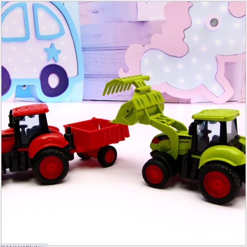 Farm Adventure Tractor Toy with Hand-Push Design, Detailed Simulation, Educational, Safe for Ages 3+