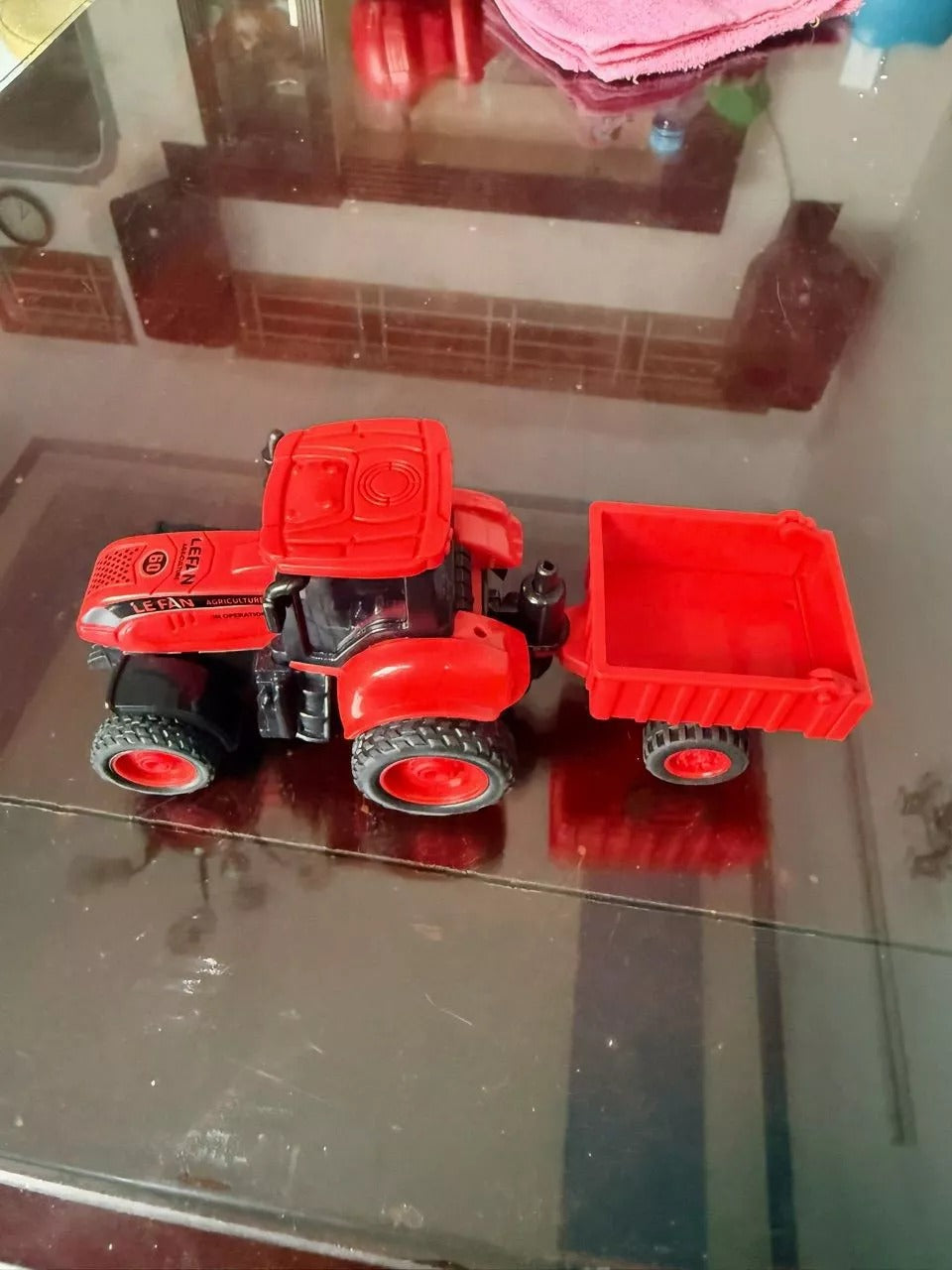 Farm Adventure Tractor Toy with Hand-Push Design, Detailed Simulation, Educational, Safe for Ages 3+