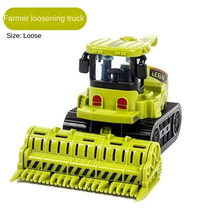Farm Adventure Tractor Toy with Hand-Push Design, Detailed Simulation, Educational, Safe for Ages 3+