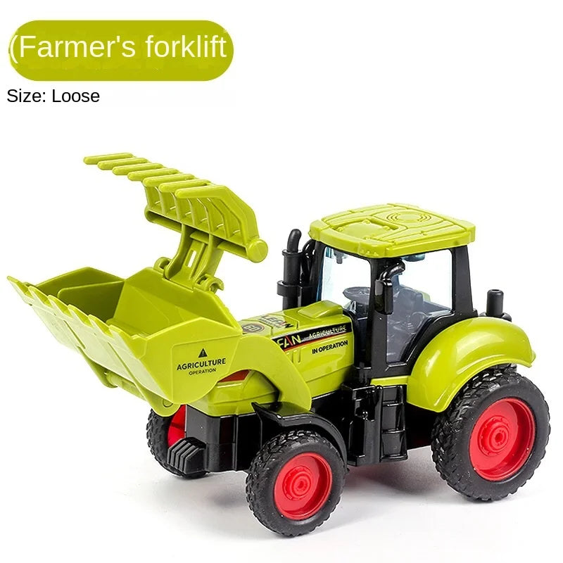 Farm Adventure Tractor Toy with Hand-Push Design, Detailed Simulation, Educational, Safe for Ages 3+