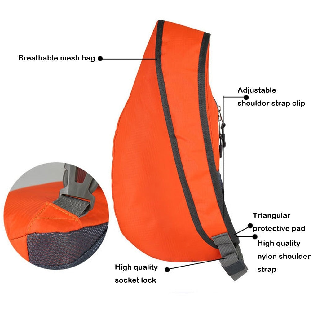 Fashionable Waterproof Chest Pack, Crossbody Shoulder Bag for Outdoor Activities