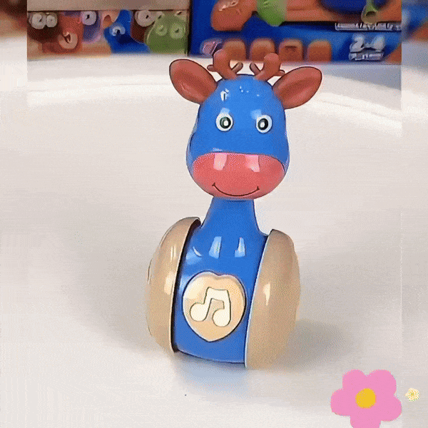 Fawn Sliding Tumbler with Cute Deer Design, Push-and-Crawl Toy, Safe for Months 1+
