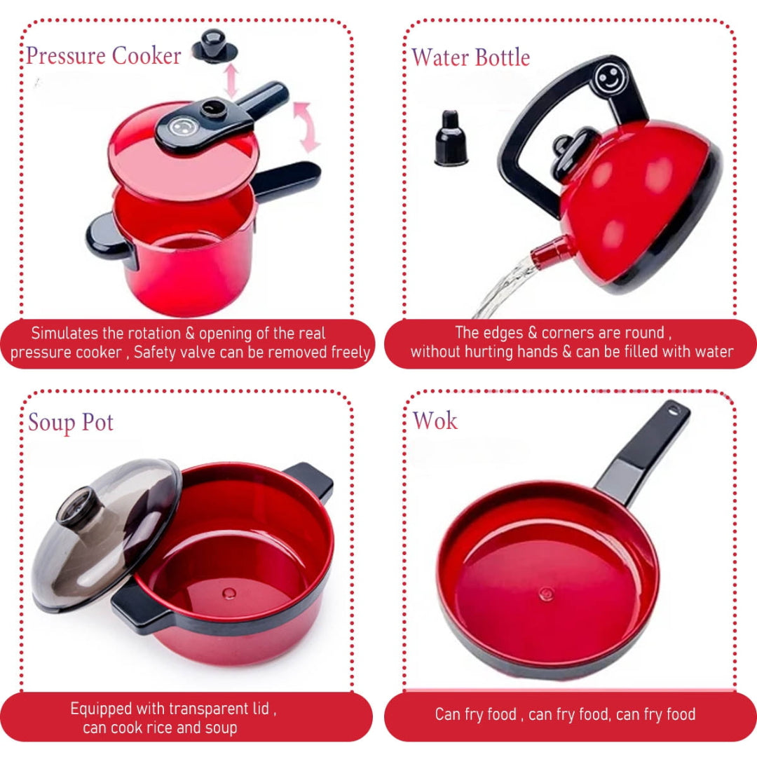 Fidelity Cooking Toys with Highly Simulated, Diverse Accessories, Suitable at Home or School, Safe for Ages 3+