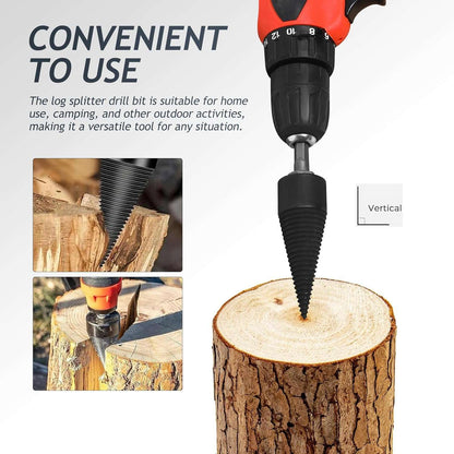 Firewood Splitter Drill Bits - Heavy Duty Firewood Drill for Splitting Wood Logs Easily
