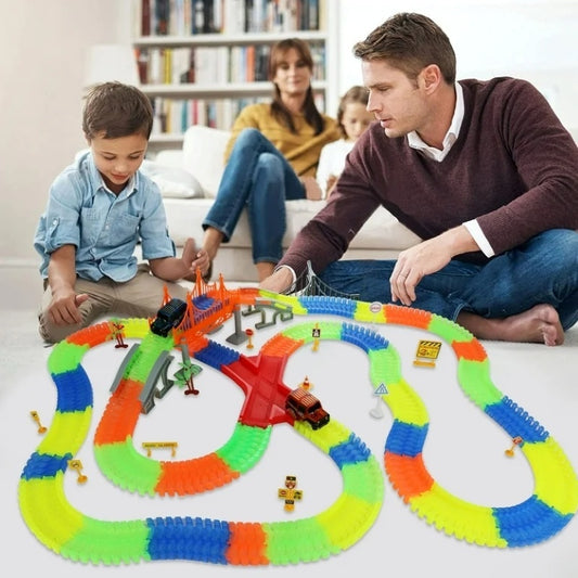 Flexible Track Car with Endless Combinations, Auto-Running Car, Boosts Kids’ Creativity, Safe for Ages 3+