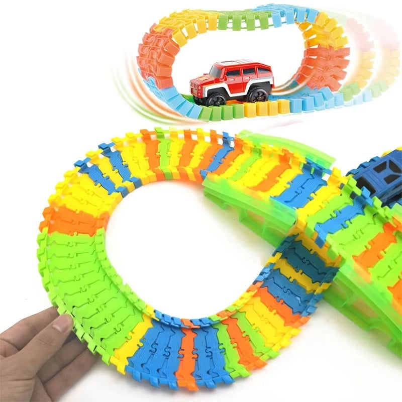 Flexible Track Car with Endless Combinations, Auto-Running Car, Boosts Kids’ Creativity, Safe for Ages 3+