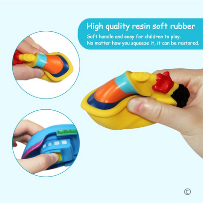 Floating Car & Boat Set, Shower Boat Squirters Toy, Safe for Ages 3+