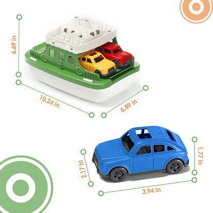 Floating Car & Boat Set, Shower Boat Squirters Toy, Safe for Ages 3+