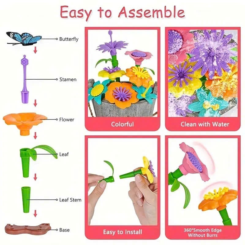 Flower Building Blocks Set – Educational STEM Toy