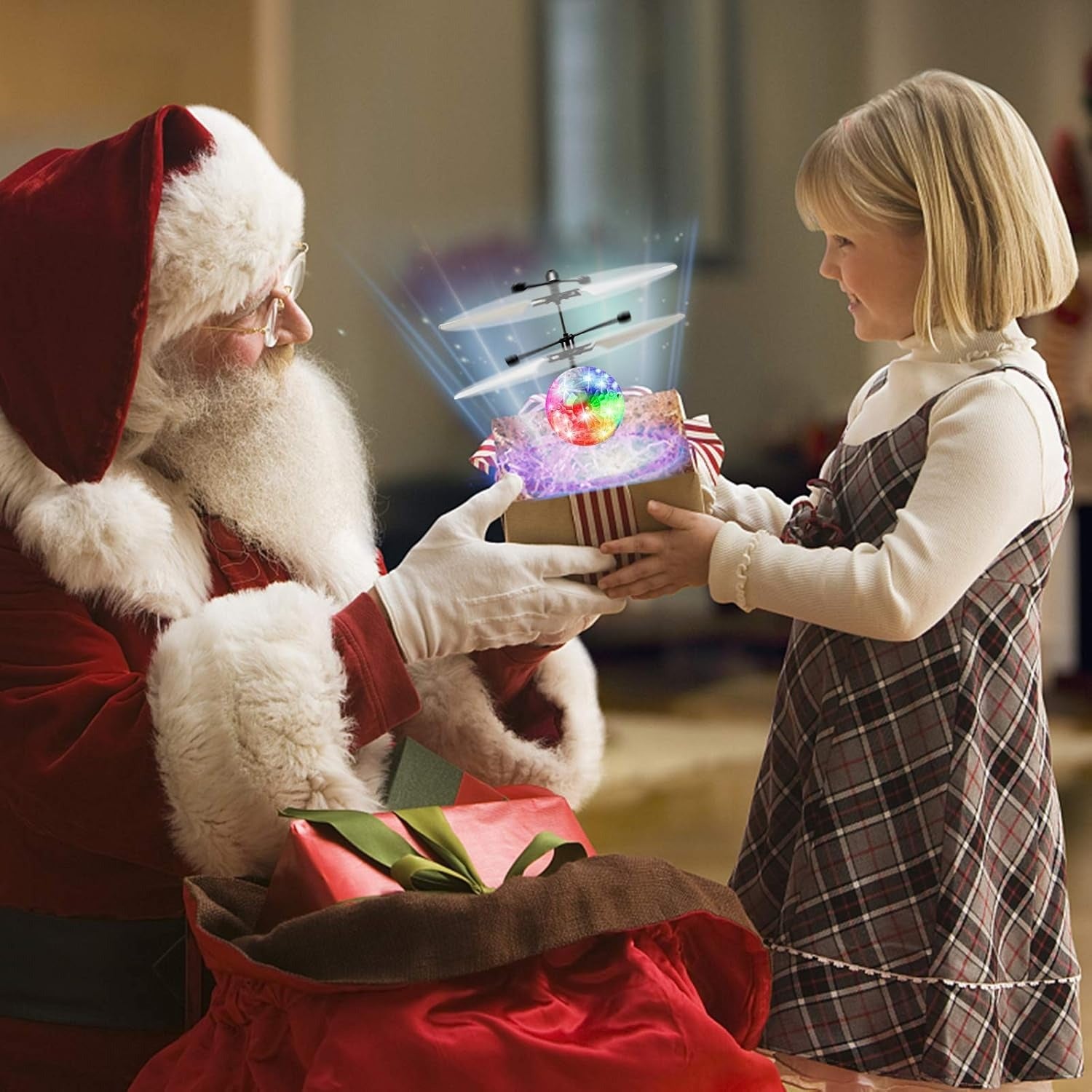 Flying orb ball with LED Light, Gesture Control and USB Rechargeable, Safe for Kids 14+