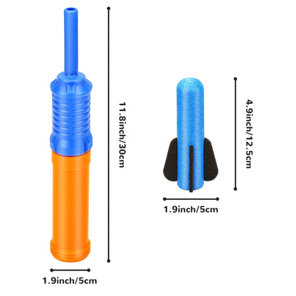 Foam Rocket Launcher Toy, Shoots Up to 50 Feet, Compact & Portable, Safe for Ages 3+