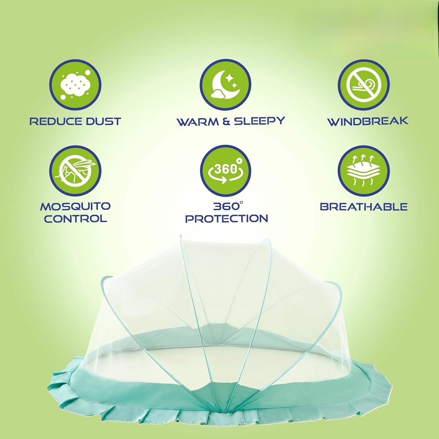 Foldable Baby Crib with Mosquito Net and Soft Mattress Set, Cute Unisex Designs, Safe Cozy Sleep Anywhere