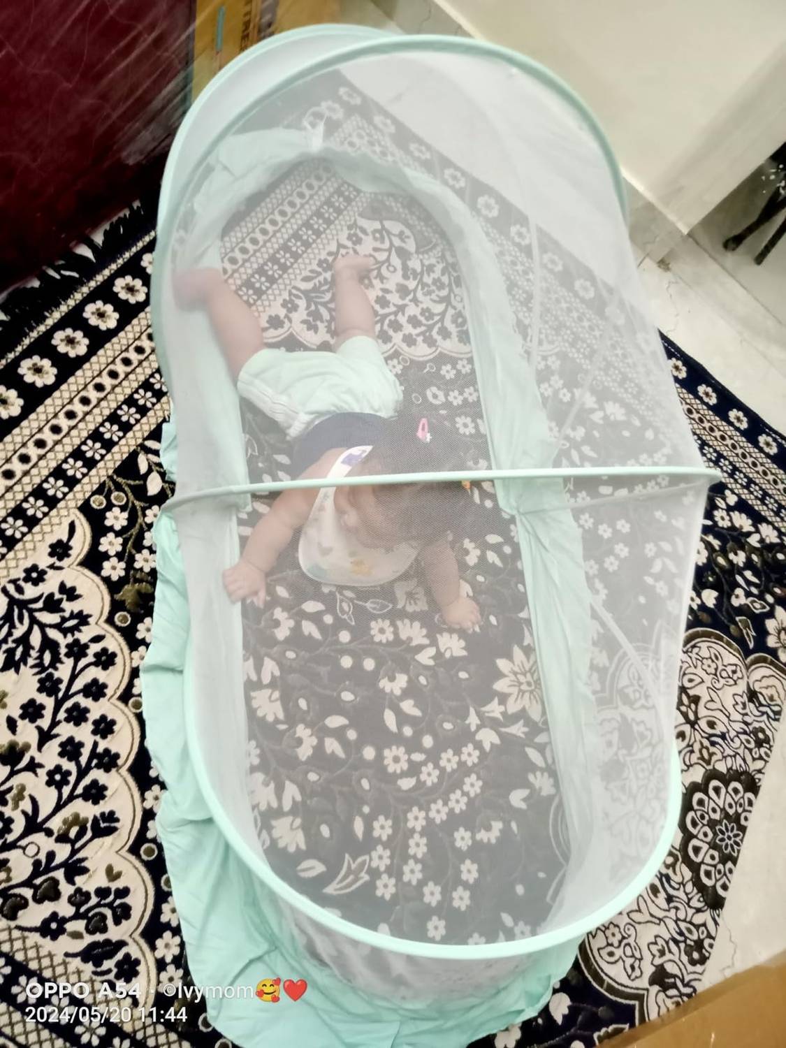 Foldable Baby Crib with Mosquito Net and Soft Mattress Set, Cute Unisex Designs, Safe Cozy Sleep Anywhere
