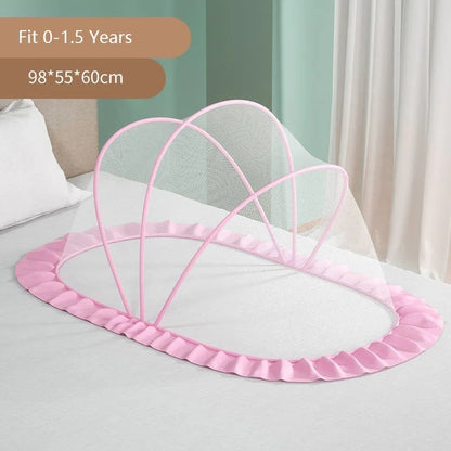 Foldable Baby Crib with Mosquito Net and Soft Mattress Set, Cute Unisex Designs, Safe Cozy Sleep Anywhere