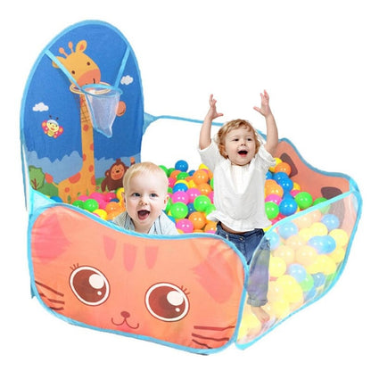 Foldable Ball Tent with Basketball Hoop, Creates a Safe Play Space, Suitable for Ages 3+