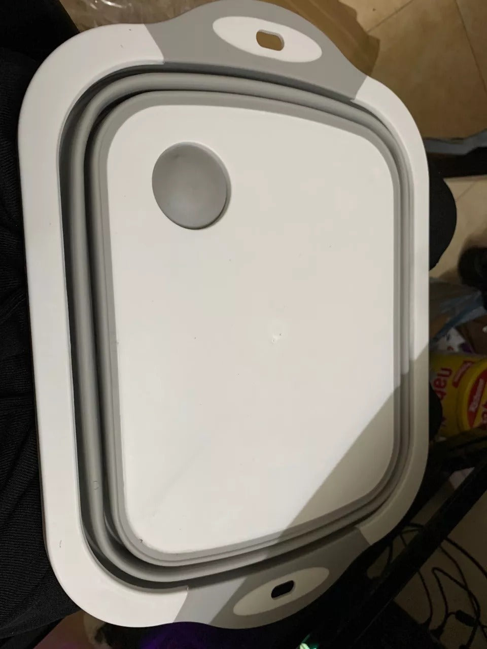 Foldable Multi-Use Cutting Board with Handle, Drain Plug, Safe Materials and Easy-to-Carry Design
