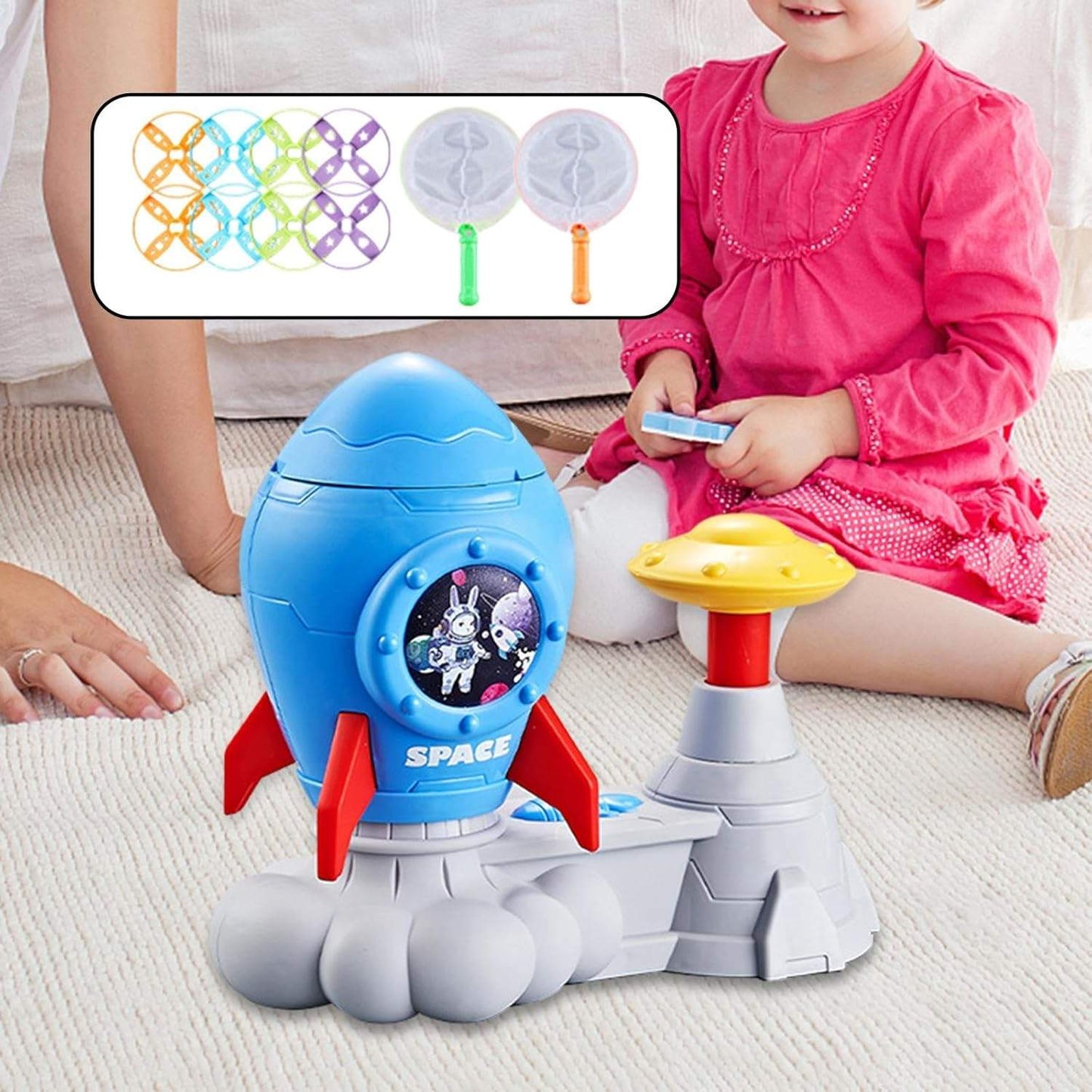 Foot Pedal Catapult Launch Toy With ABS Plastic, Reflex Development, No Batteries Required, Safe for 4+