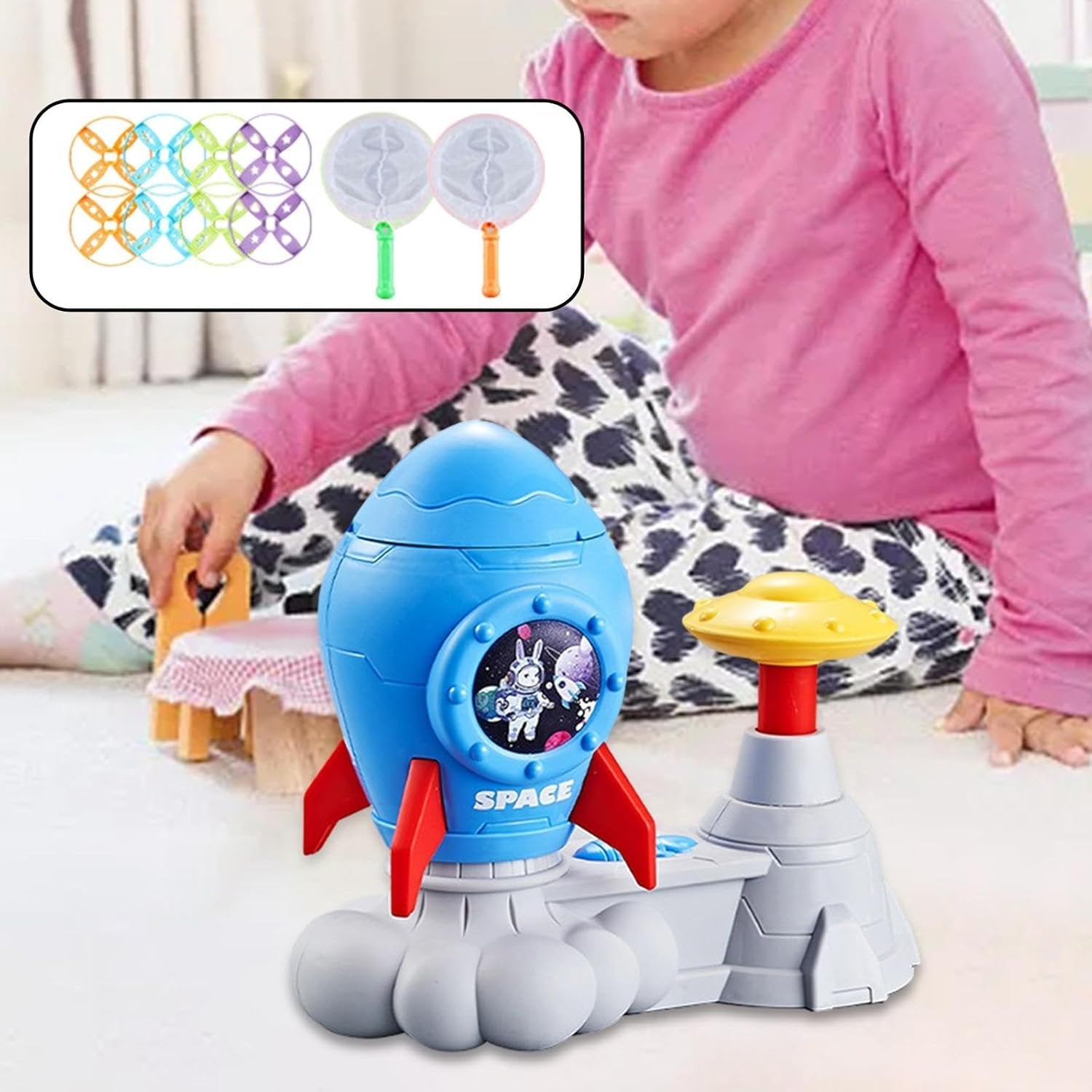 Foot Pedal Catapult Launch Toy With ABS Plastic, Reflex Development, No Batteries Required, Safe for 4+